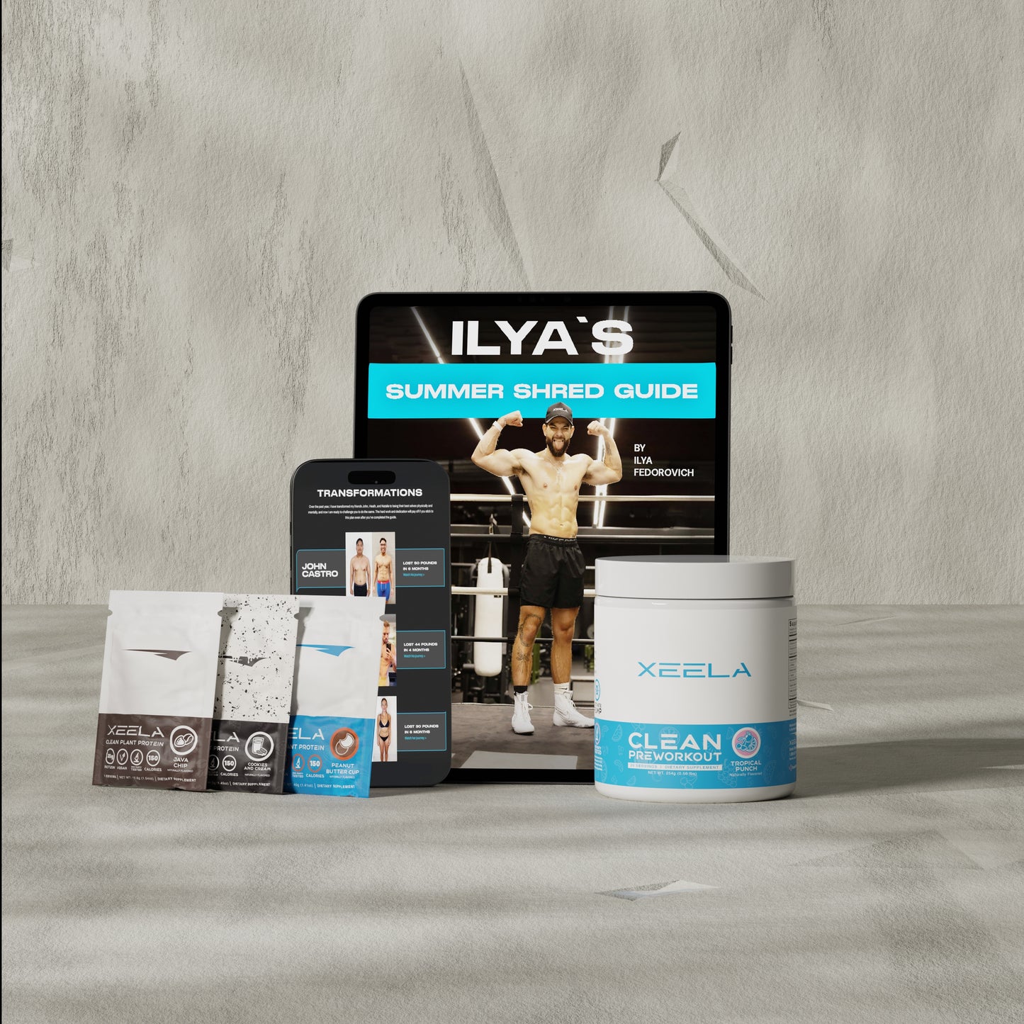 CLEAN PRE WORKOUT & SHRED + PROTEIN GUIDE BUNDLE + FREE SAMPLES
