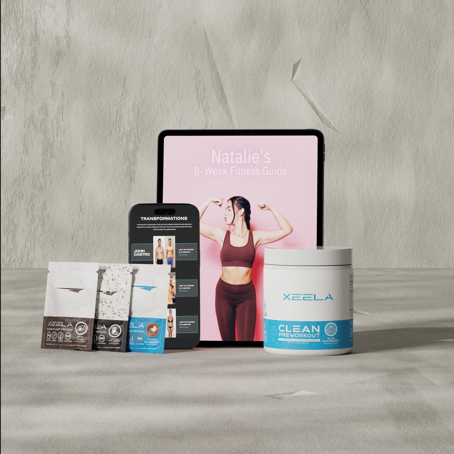 CLEAN PRE WORKOUT, FITNESS + PROTEIN GUIDE BUNDLE & FREE SAMPLES