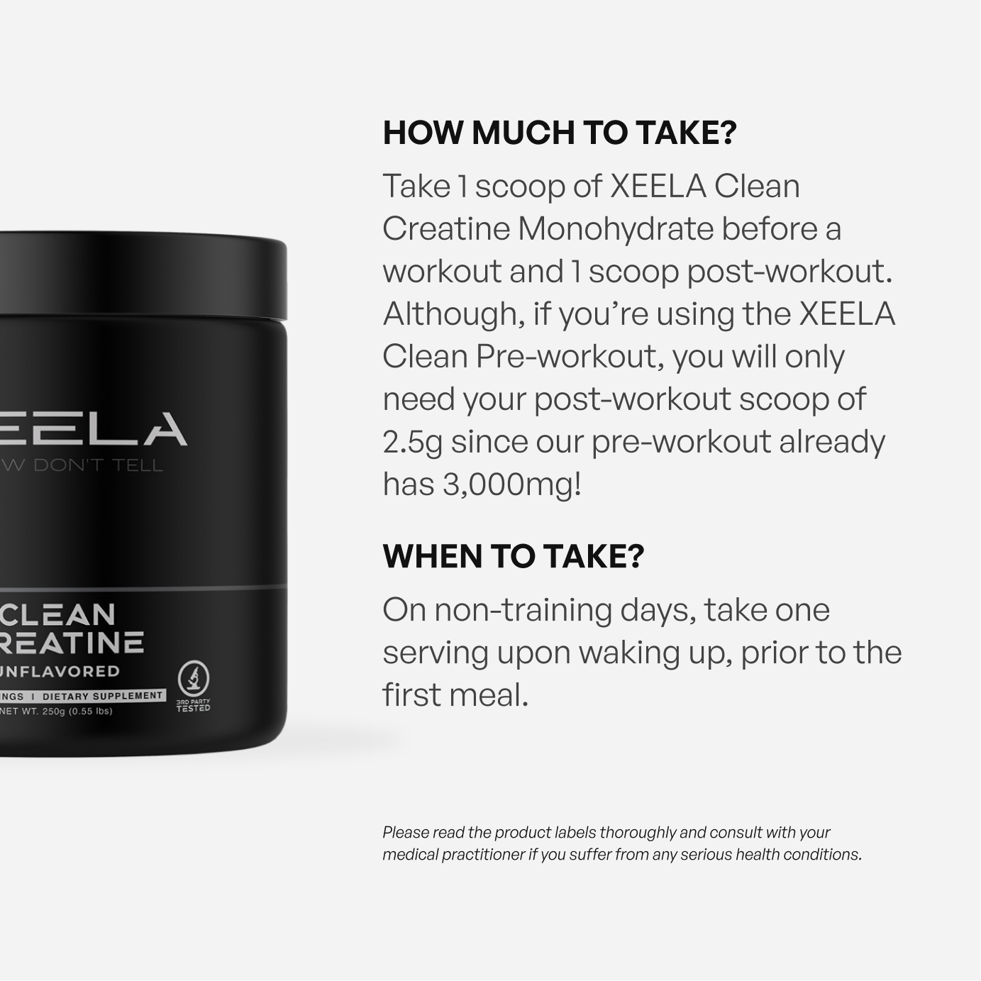 XEELA Pre Workout - Clean & Tested - Jitter Free, Safe, and Natural - Increase Thermogenic Energy, Focus, and Endurance w/Creatine, Organic Caffeine