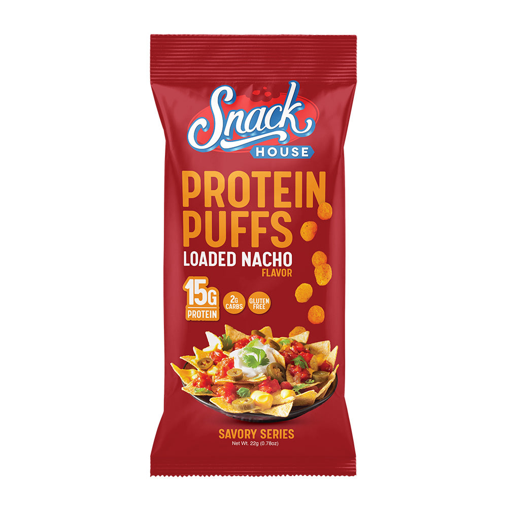 Snack House Protein Puffs 15g Protein - Savory Flavors - 8pk