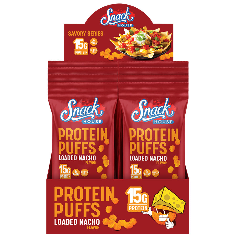 Snack House Protein Puffs 15g Protein - Savory Flavors - 8pk