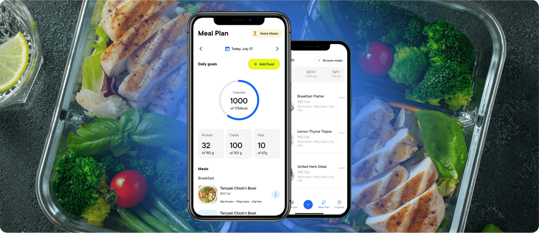 Xeela nutrition planning app