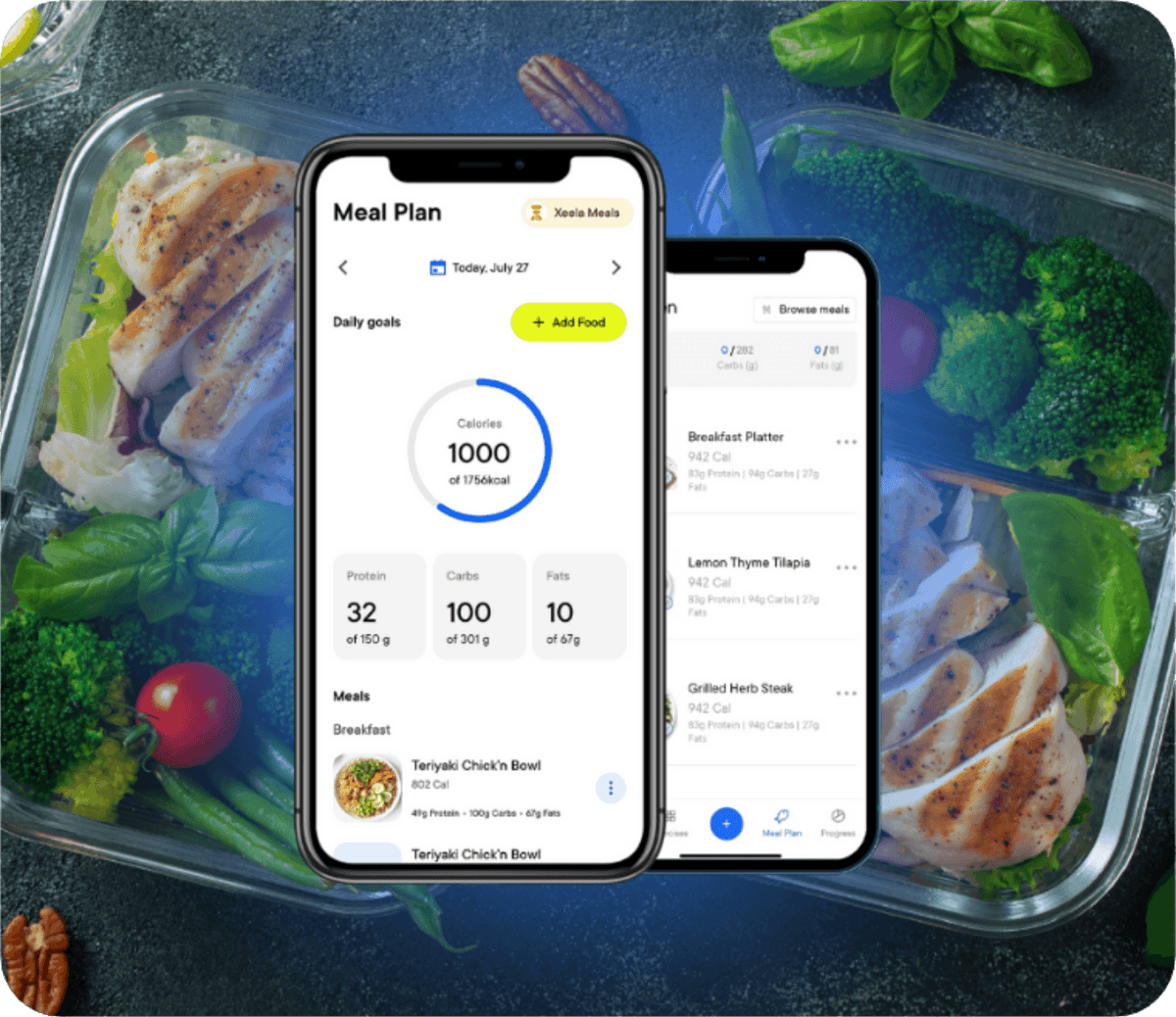 Xeela nutrition planning app